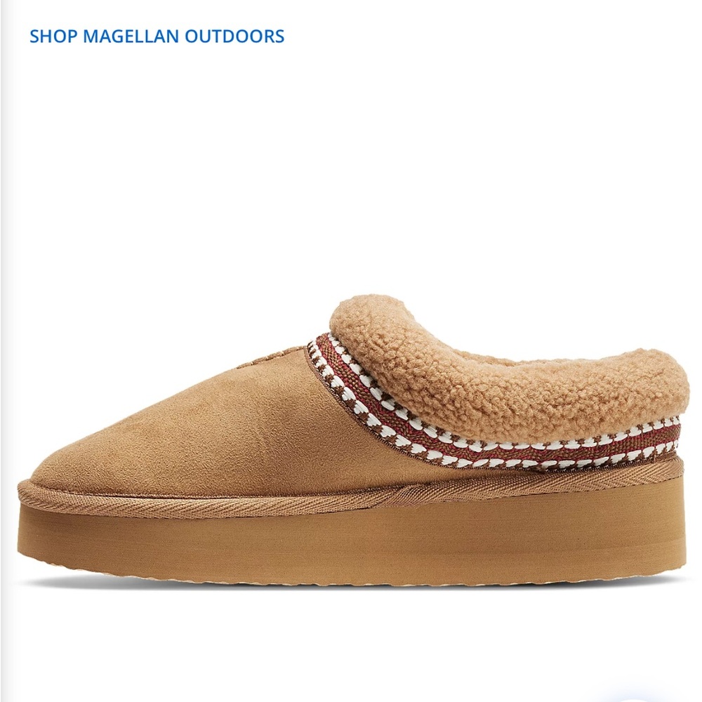 Magellan Brown Shearling Slippers-Barely Worn - Picture 9 of 9